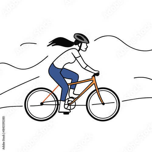 silhouette of a woman riding bicycle