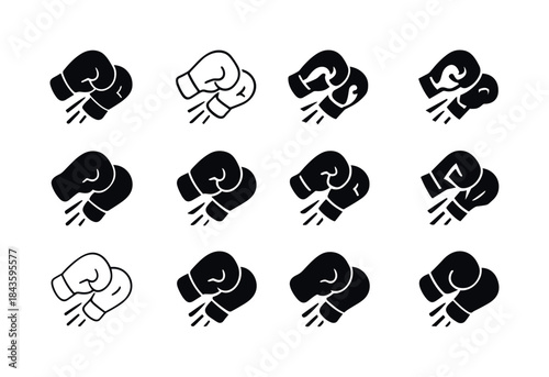 Body Combat Logo Set. Body combat. Icon set. Set Logo of body co