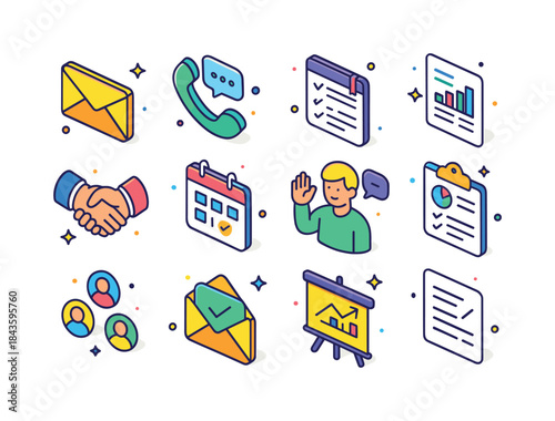 Professional Communication Icons. Professional communication. Co
