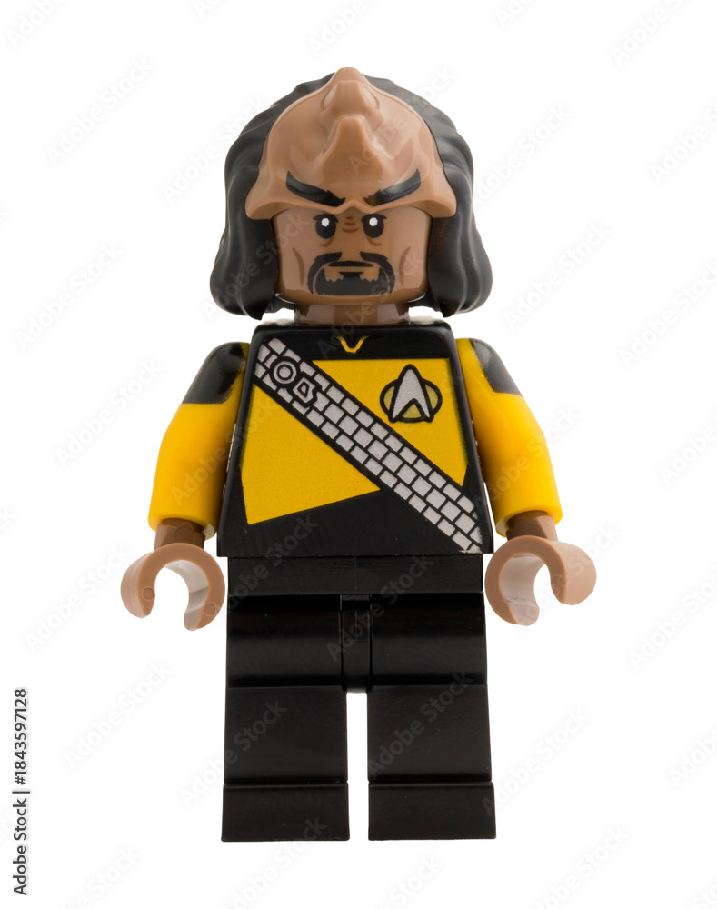 Obraz premium Dortmund - Deutschland 13. Dezember 2025 - Lego Figur Klingone Worf der Enterprise