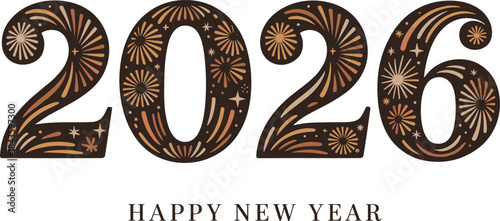 2026, hap design, elegant typography, celebration art, holiday theme, srs