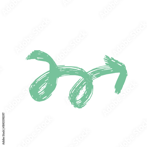 Handdrawn double curved arrows brush