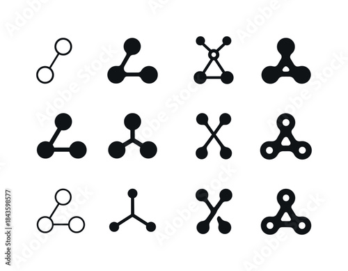 Compound Logo Variations. Compound. Icon set. Set Logo of Compou