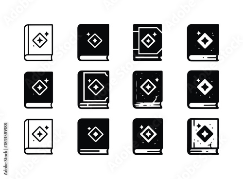 Dusty Tome Icons. Dusty tome. Icon set. Set Logo of Dusty tome: