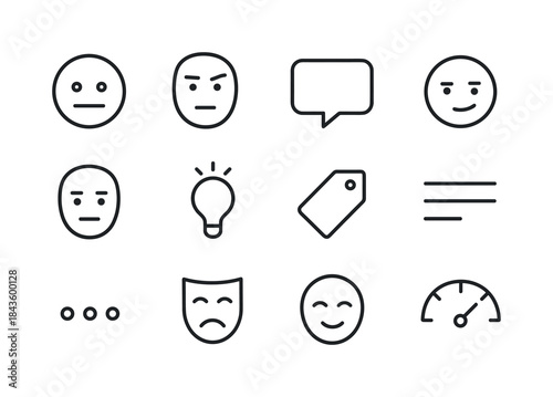 Dry Humor Icons. Dry
