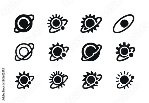 Orbit Logo Variations. Orbit. Icon set. Set Logo of Orbit: orbit