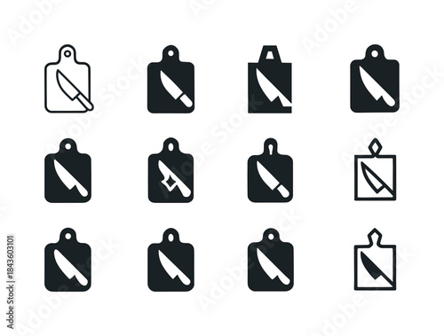 Festive Meal Icons. Preparing a festive meal. Icon set. Set Logo
