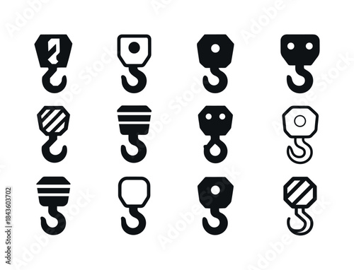 Industrial Icon Variations. industrial site. Icon set. Set Logo