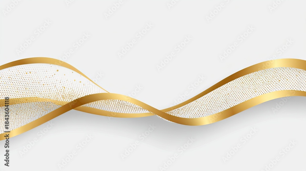 custom made wallpaper toronto digitalElegant golden wave design with shimmer and sparkle on a soft gray background for festive and celebratory occasions, perfect for invitations or decorations