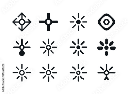Creative Logo Variations. Creator. Icon set. Set Logo of Creator