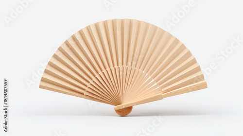 Stunning photo of mockup of a folding hand fan set apart against a white background.