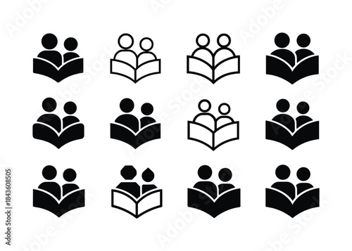 Parent-Teacher Meeting Icons. parent-teacher meetings. Icon set.