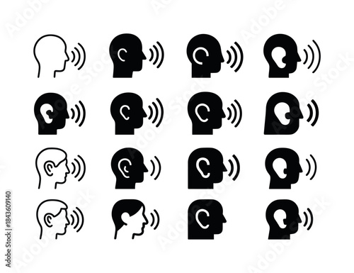 Interpersonal Skills Icons. Developing interpersonal communicati