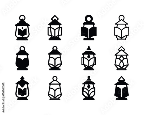 Iconic Book Logos. Self-published books and indie authors. Icon