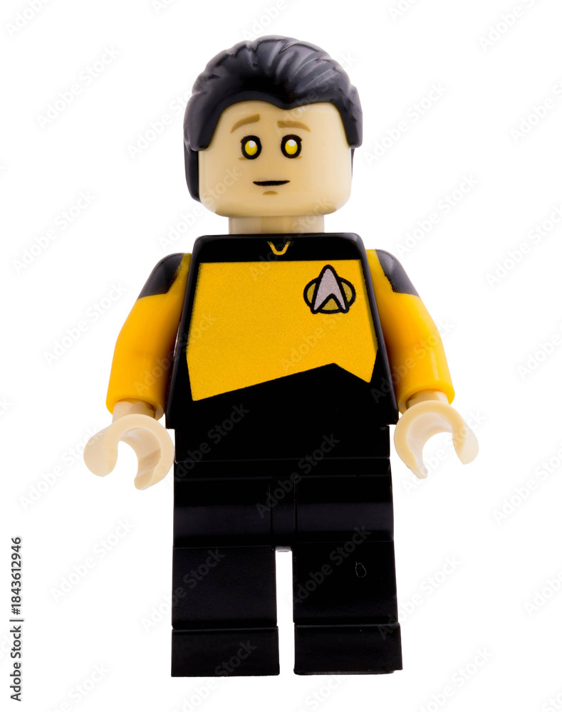 Obraz premium Dortmund - Deutschland 13. Dezember 2025 - Lego Figur Commander Data der Enterprise