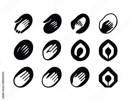 Parental Icon Art. Parents. Icon set. Set Logo of Parents: paren