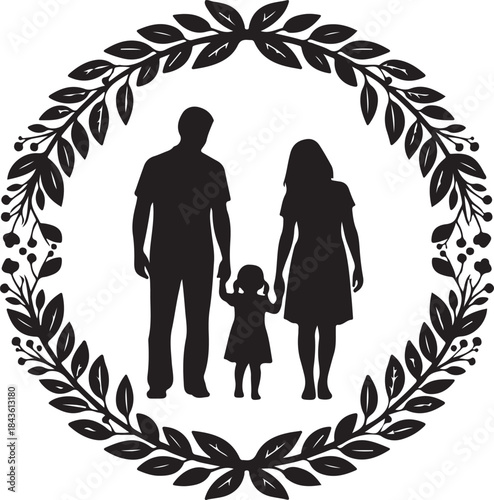 Happy Family Walking Together with Their Dog
Family Silhouette Stroll in the Park
Parents and Children Enjoying a Walk with Pet