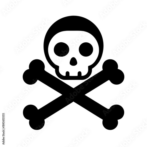 vector clip art crossbones on white background for web and graphic design