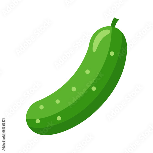 vector clip art cucumber on white background for web and graphic design