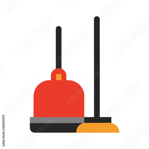 vector clip art floor scrubber on white background for web and graphic design