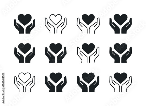 Holiday Emblem Icon Set. Celebrating life through holidays and t