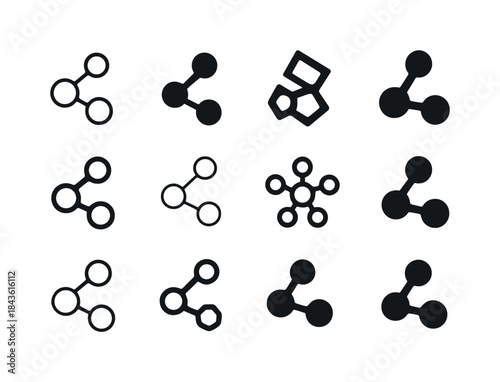 Compound Logo Variations. Compound. Icon set. Set Logo of Compou