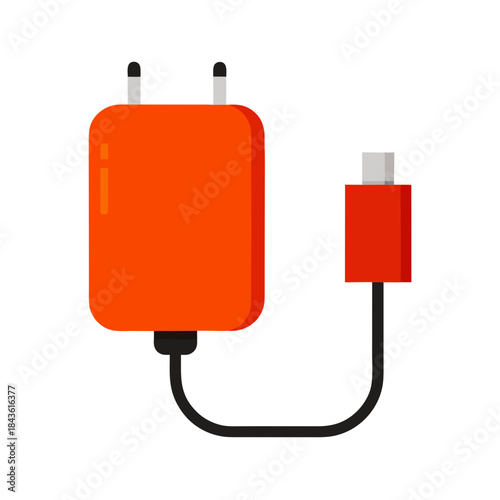 vector clip art phone charger on white background for web and graphic design