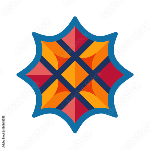 vector clip art quilt on white background for web and graphic design