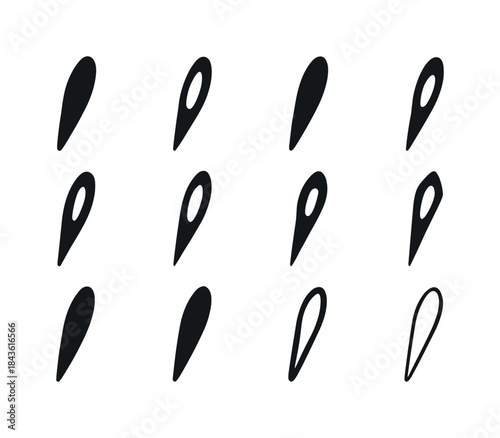 Sharp Needle Icons. sharp needle. Icon set. Set Logo of sharp ne