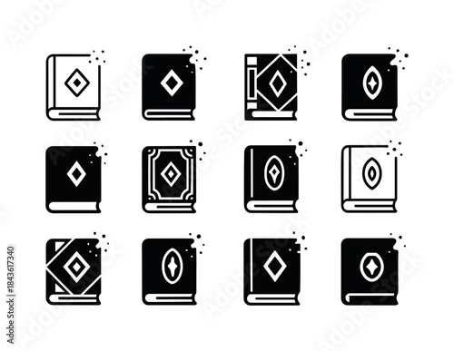 Dusty Tome Icons. Dusty tome. Icon set. Set Logo of Dusty tome:
