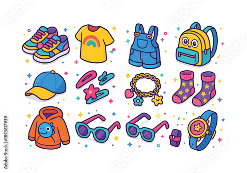 Childhood Fashion Icons. Childhood fashion trends and accessorie