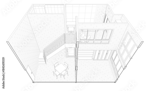 3D illustration of residential project