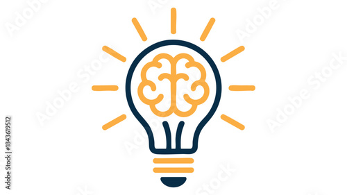 Illuminated idea lightbulb