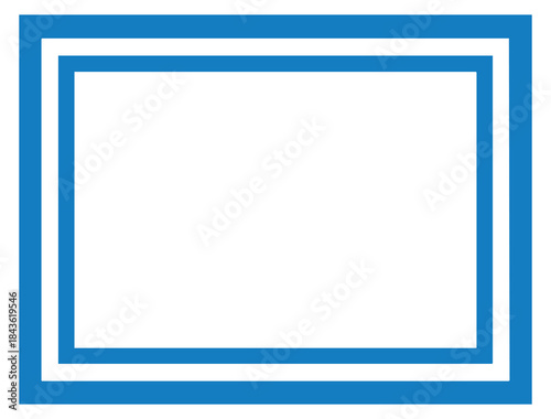 Empty frame on white background