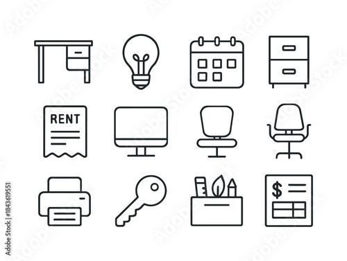 Overhead Costs Icons. Cost of production