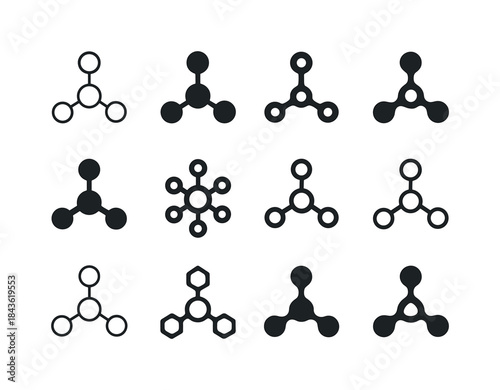 Compound Logo Variations. Compound. Icon set. Set Logo of Compou