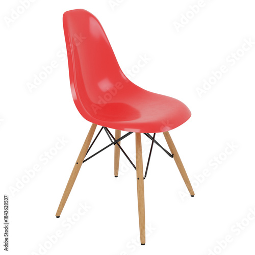 red plastic chair