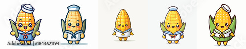 cute corn in sailor costume