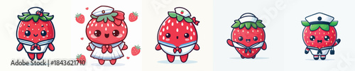 cute strawberry in sailor costume