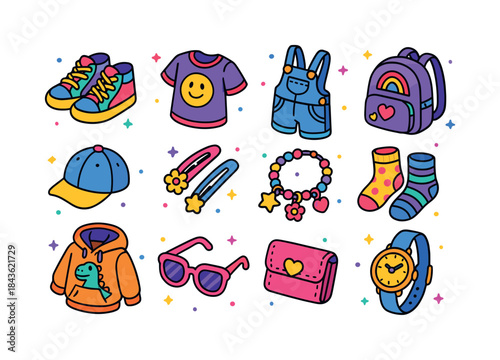 Childhood Fashion Icons. Childhood fashion trends and accessorie