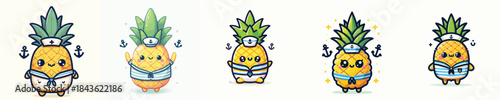 cute pineapple in sailor costume
