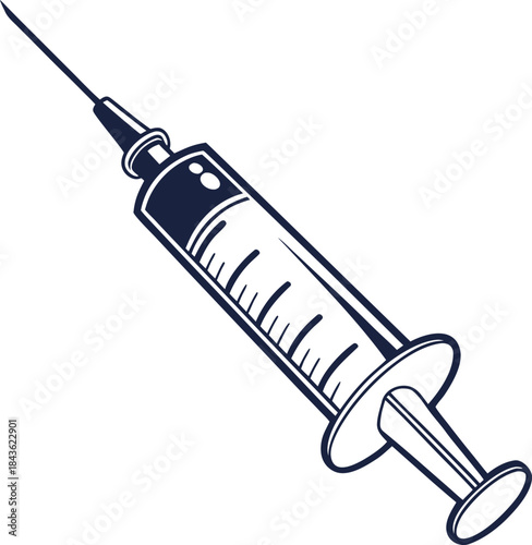 syringe isolated on white