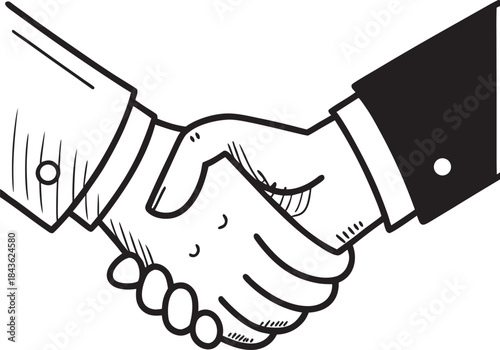 handshake vector illustration