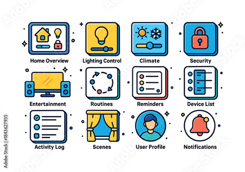 Colorful Dashboard Icons. Home assistant dashboard. Colorful iso