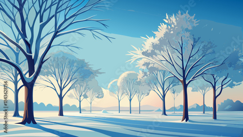 Serene winter landscape