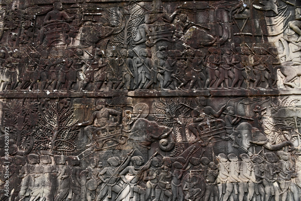 Fototapeta premium カンボジア シェムリアップ遺跡群 アンコール・トム（バイヨン）