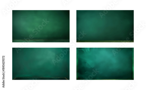 Green Chalkboard with Blackboard Illustration