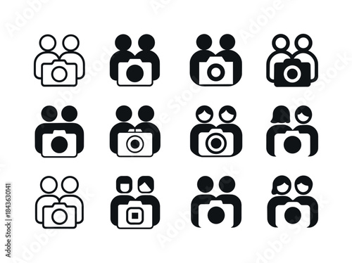 Couples' Hobby Logos. Couples sharing hobbies like photography,
