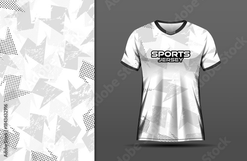 Sports jersey design white abstract background