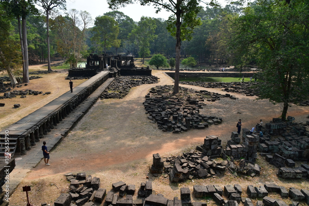 Naklejka premium カンボジア シェムリアップ遺跡群 パプーオン